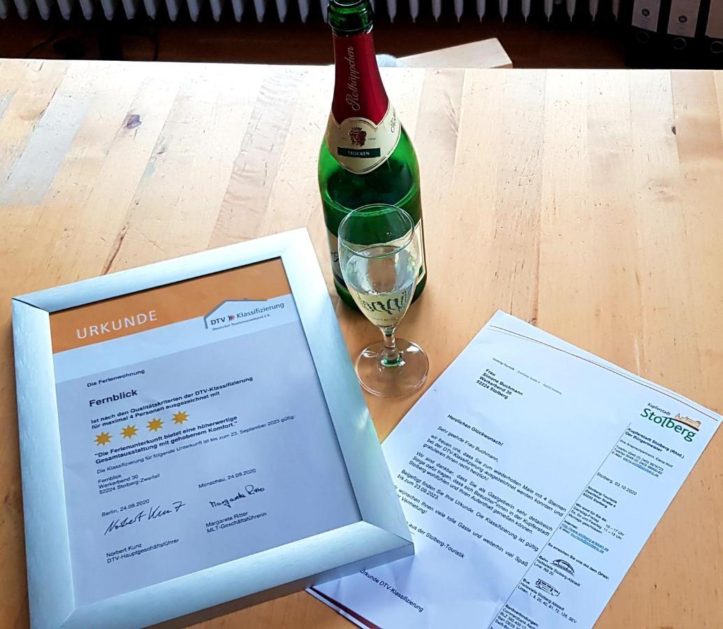 Haus Am Hang; Ferienwohnung Fernblick Stolberg  Luaran gambar